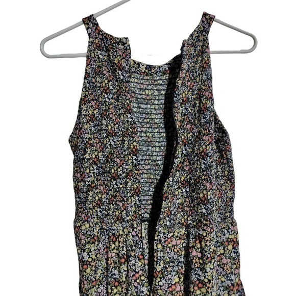 Ann Taylor Loft floral smocked wide leg halter top jumpsuit woman size 2 - Picture 8 of 8